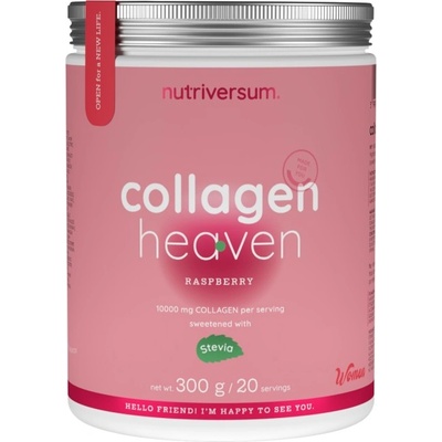 Nutriversum Collagen Heaven | added Zinc, Vitamin C and Hyaluronic Acid [300 грама] Малина със стевия