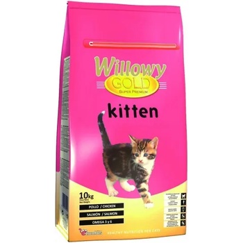 ELMUBAS Willowy Gold Kitten - премиум храна за подрастващи котенца от всички породи, до 1 година, с пилешко месо, Испания - 10 кг