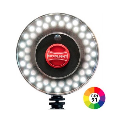 LED svetlo Rotolight RL48-B ‘Stealth’ (CRI>91) + farebné filtre + držiak / hot shoe