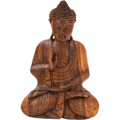 Sanu Babu Buddha ze dřeva stromu Suar, 53cm