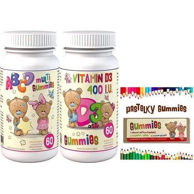 ABCD Multi Gummies+D3 Gummies pektin.bonbon. 2 x 60ks