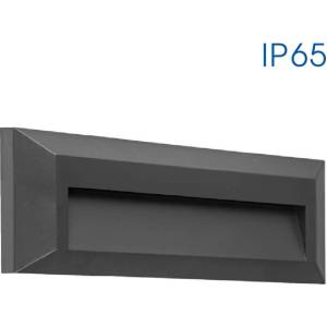 VIVALUX LED осветително тяло RINO LED RC ∙ 3.5W ∙ тъмно сиво ∙ 4000K ∙ IP65 | Влагозащитена фасадна лампа Vivalux (VIV003666)