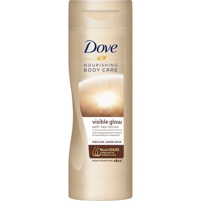 Dove Body Love Care + Visible Glow Self-Tan Lotion samoopaľovací mlieko Medium To Dark 400 ml