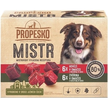 Propesko Mistr s hovädzím a zverinou v omáčke 12 x 85 g