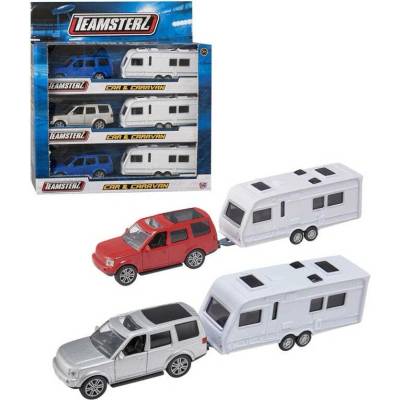 Halsall Teamsterz jeep s karavanem stříbrný