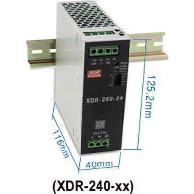Mean Well XDR-240-48 Napájecí zdroj na DIN 240W