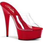 Pleaser USA Pleaser Delight-601 Clear/Red 37
