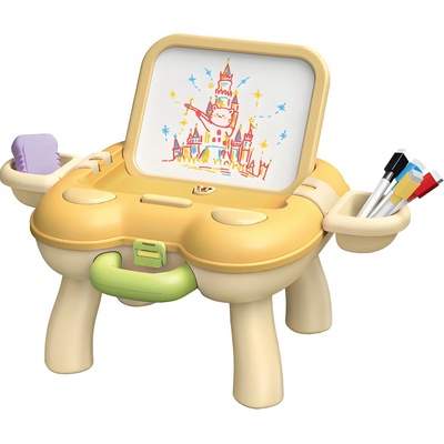 Detská tabuľa so stolíkom Aga4Kids DS5602 žltá
