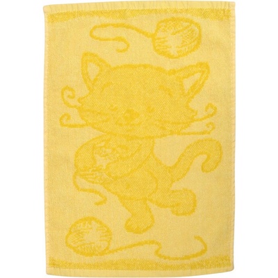 Profod Dětský ručník Cat yellow 30 x 50 cm
