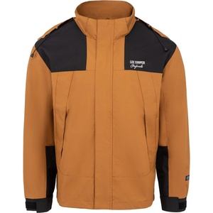 Lee Cooper Непромокаемо яке Lee Cooper Men's Windproof Hooded Padded Long Sleeve Waterproof Jacket - Caramel