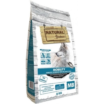 Natural Greatness VET Dog MOBILITY е пълноценна хипоалергенна рецепта без зърнени храни, предназначена за кучета, в зряла възраст за предотвратяване и облекчаване на проблеми със ставите, 6 кг, Испания ASQ82MO06