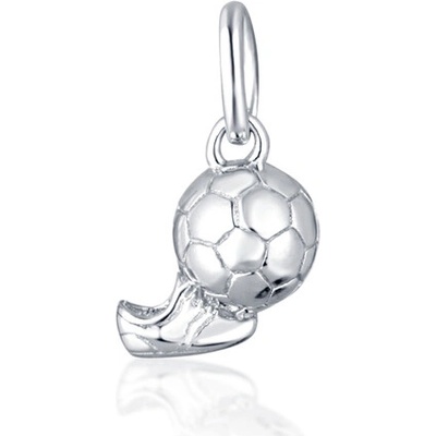JVD Strieborný prívesok futbalová lopta a kopačky SVLP0619XH20000