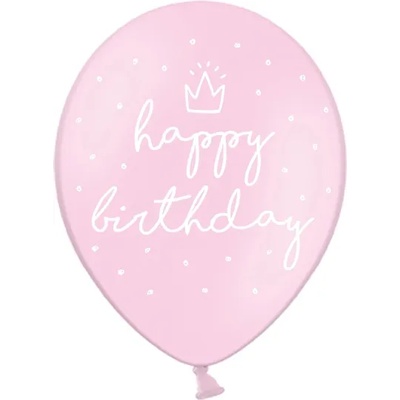 PartyDeco Балон прозрачен Happy Birthday