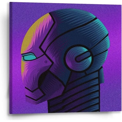Sablio Obraz Iron Man Helma na fialovej - 50x50 cm