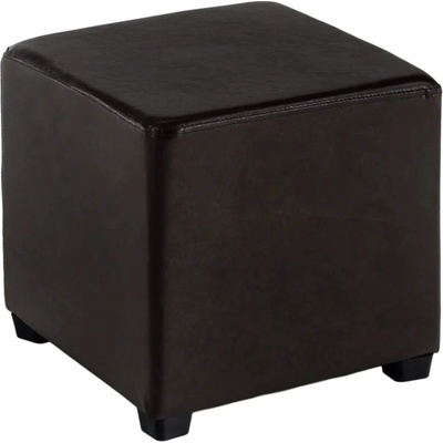 Tempo Kondela NIKI NEW - tmavě hnědá textilní kůže 36 cmx36 cmx36 cm