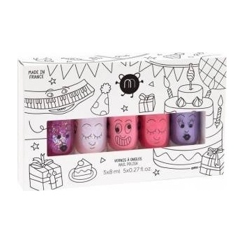 nailmatic Nailmatic Kids Party Nail Polish Set Sheepy 8ml + Polly 8ml + Cookie 8ml + Kitty 8ml + Piglou 8ml