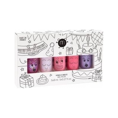 nailmatic Nailmatic Kids Party Nail Polish Set Sheepy 8ml + Polly 8ml + Cookie 8ml + Kitty 8ml + Piglou 8ml