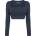 USA Pro Ruched LS Womens - Shark Grey