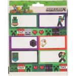 MINECRAFT Ученически етикети Minecraft - Diamond, 18 броя (237953508)