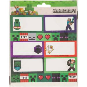 MINECRAFT Ученически етикети Minecraft - Diamond, 18 броя (237953508)