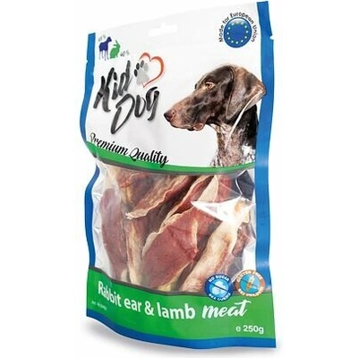 KIDDOG králičí ucho plněné jahňaciem masíčkem 250 g