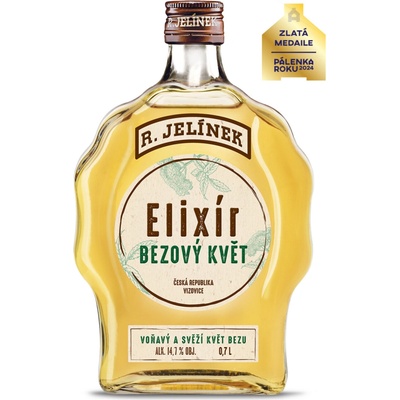 Rudolf Jelínek Elixír z bazového kvetu 14,7% 0,7 l (čistá fľaša)