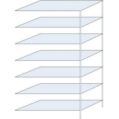 Extera.cz Hathor přístavbový, 230 x 130 x 60 cm, 1 100 kg, 7 polic, pozink 1340