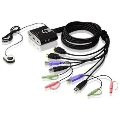ATEN Превключвател kvm aten cs692, дву портов usb hdmi превключвател (cs692-at)