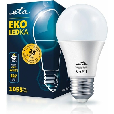 ETA žárovka LED EKO LEDka klasik 11W, E27, studená bílá