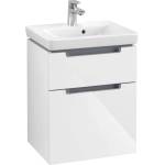Villeroy & Boch Subway 2.0 - Шкафче за умивалник, 49x59x38 см, 2 чекмеджета, Glossy White A90710DH (A90710DH)