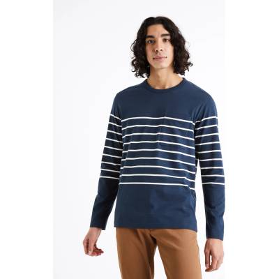Celio Синя мъжка тениска на райета Celio Veboxmlr Celio | Sin | МЪЖЕ | S