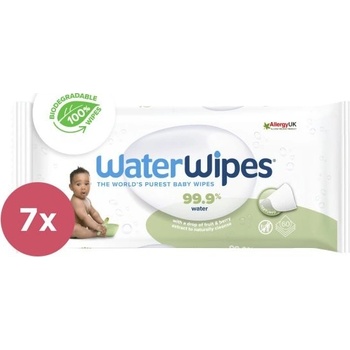 WATERWIPES Vlhčené obrúsky bez obsahu plastov 7 x 60 ks