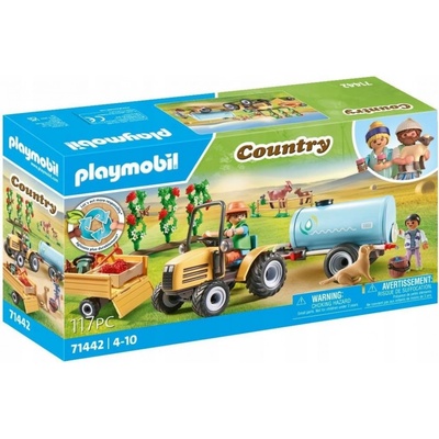 Playmobil 71442 Traktor s přívěsem a nádrží na vodu – Zboží Dáma