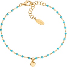 Amen Slušivý náramek s korálky a srdíčkem Love BRSMCUGT3