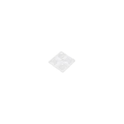Čočka LED čtvercový průhledná H: 12,27mm Vněj.rozměry: 50x50mm