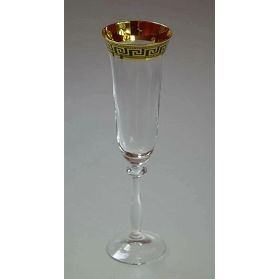 Crystal Bohemia BOHEMIA ANGELA VERSO GOLD SKLENICE NA ŠAMPAŇSKÉ 6 x 190 ML