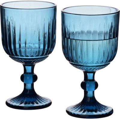 MONDEX Комплект стъклени чаши за вино elise blue, 4 броя, сини (2069)