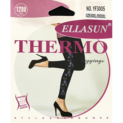 Ellasun dámské termo legíny černé s potiskem