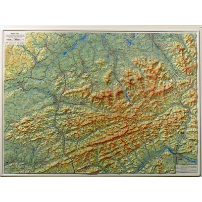 Beskydy 1:100 000 - plastická mapa 100 x 75 cm