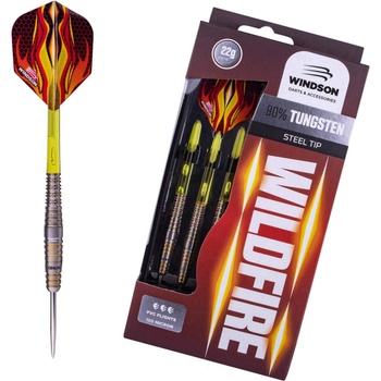 Wolframový set šípok s ostrými hrotmi Windson WILDFIRE 22 G TUNGSTEN SET žltá,oranžová