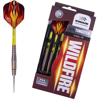 Wolframový set šípok s ostrými hrotmi Windson WILDFIRE 22 G TUNGSTEN SET žltá,oranžová