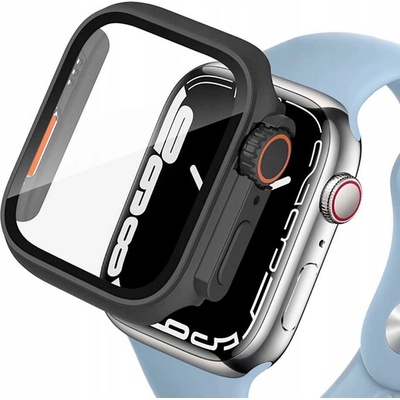 Tech-Protect Качествен твърд кейс с вграден стъклен протектор за дисплея на Apple Watch 46мм- Tech-Protect Defense 360 Case (черен-оранжев) (THP3515)