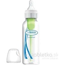 Dojčenské fľaše Dr. Brown´s Options+ 250 ml Narrow anticolic plastová biela so silikónovým cumľom level1 1x1 ks