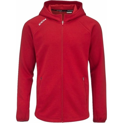 CCM Locker Room Fleece Full Zip Hoodie red