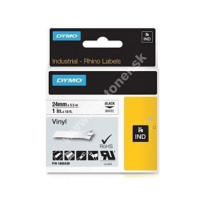 páska DYMO 1805430 PROFI D1 RHINO Black On White Vinyl Tape (24mm)