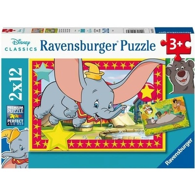 Ravensburger 055753 Disney Rozprávkové zvieratká 2 x12 dielov