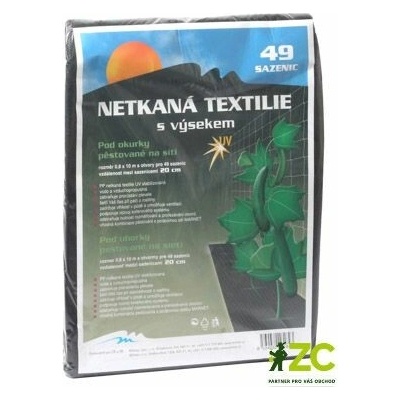 ZC netkaná textília výsek 45 g uhorky šírka 0,8 x 10 m čierna
