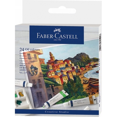 Olejové barvy Faber-Castell 24 barev, tuba 20 ml – Zboží Dáma