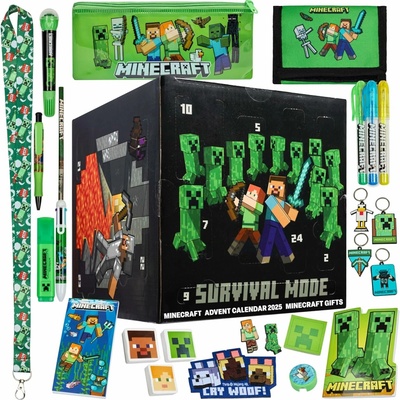 Minecraft Adventný kalendár 2025 (Zelená kocka Creeper)