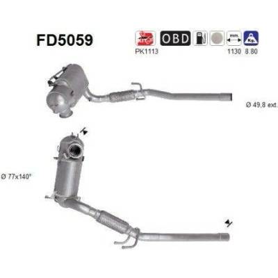 Filtr sazových částic, výfukový systém AS FD5059
